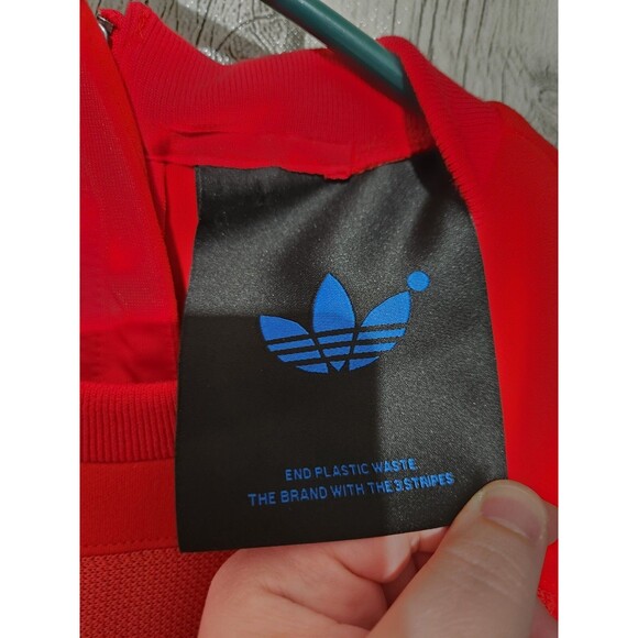 Adidas Activewear Dress Sz 2 Original 83-C Red "Blue Version" Better Scarlet Zip - Picture 6 of 14
